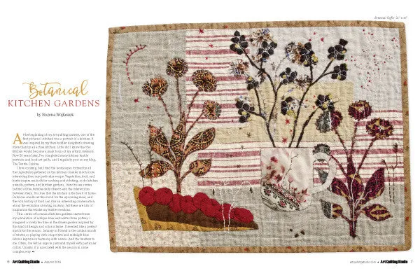 Stampington Art Quilting Studio Autumn 2019 blad lappeteknikk