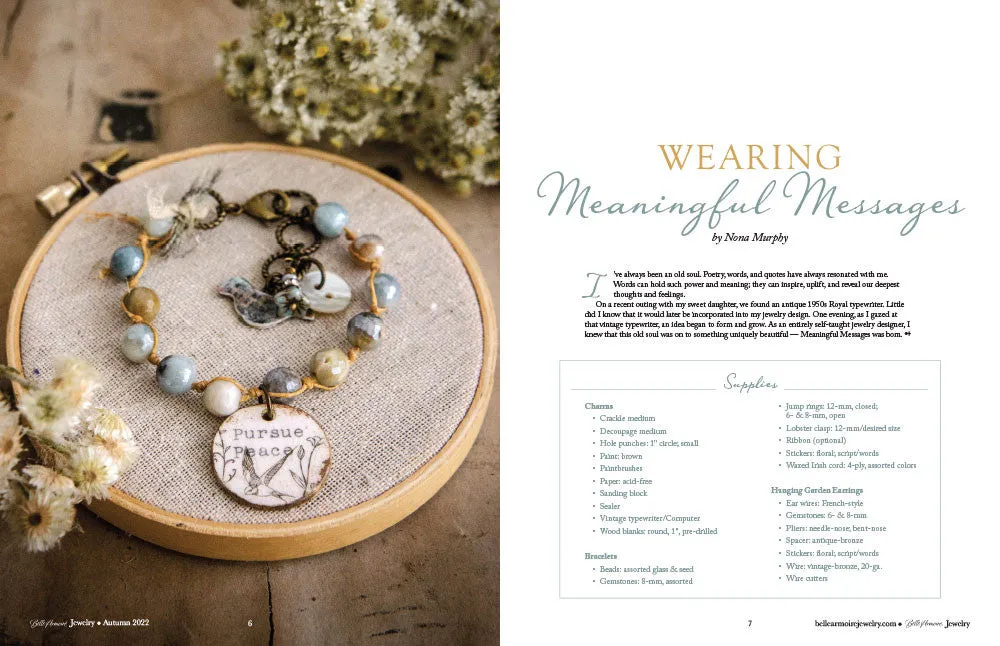 Stampington Belle Armoire Jewelry Autumn 2022 blad PDF smykker