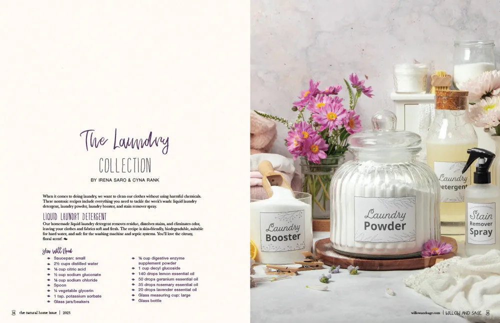 Willow and Sage Natural Home V4 e-blad PDF rengjøring