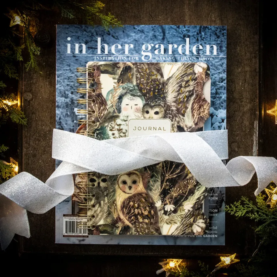 Stampington In Her Garden Winter 2025 gavepakke blad+notatbok