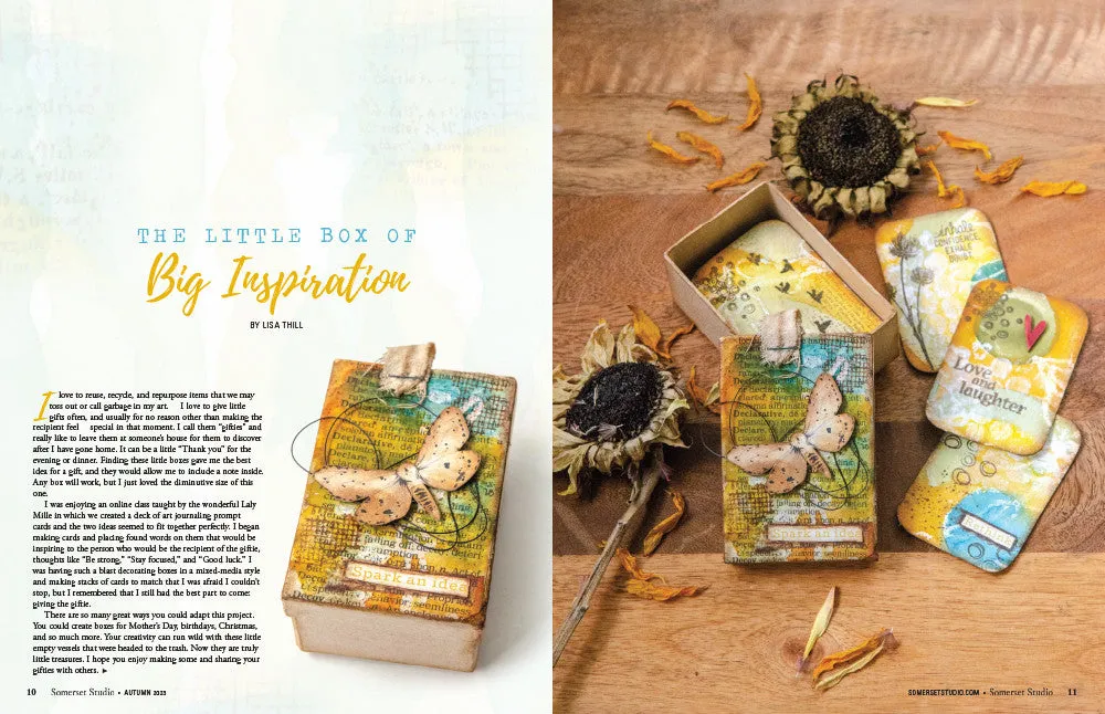 Stampington Somerset Studio Autumn 2023 blad 176 sider papirkunst