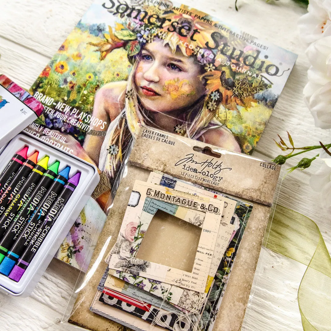 Stampington Layered Frames Somerset Studio bundle Summer 2024