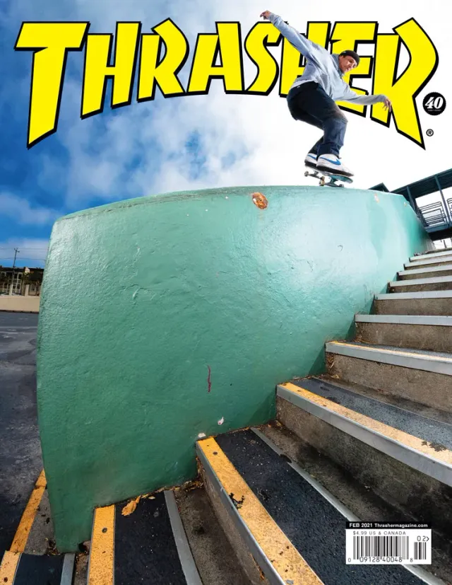Thrasher Magazine blad februar 2021 utgave