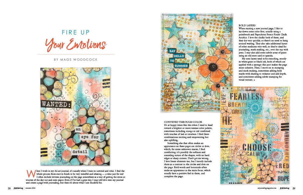 Stampington Art Journaling Autumn 2026 blad PDF journaling