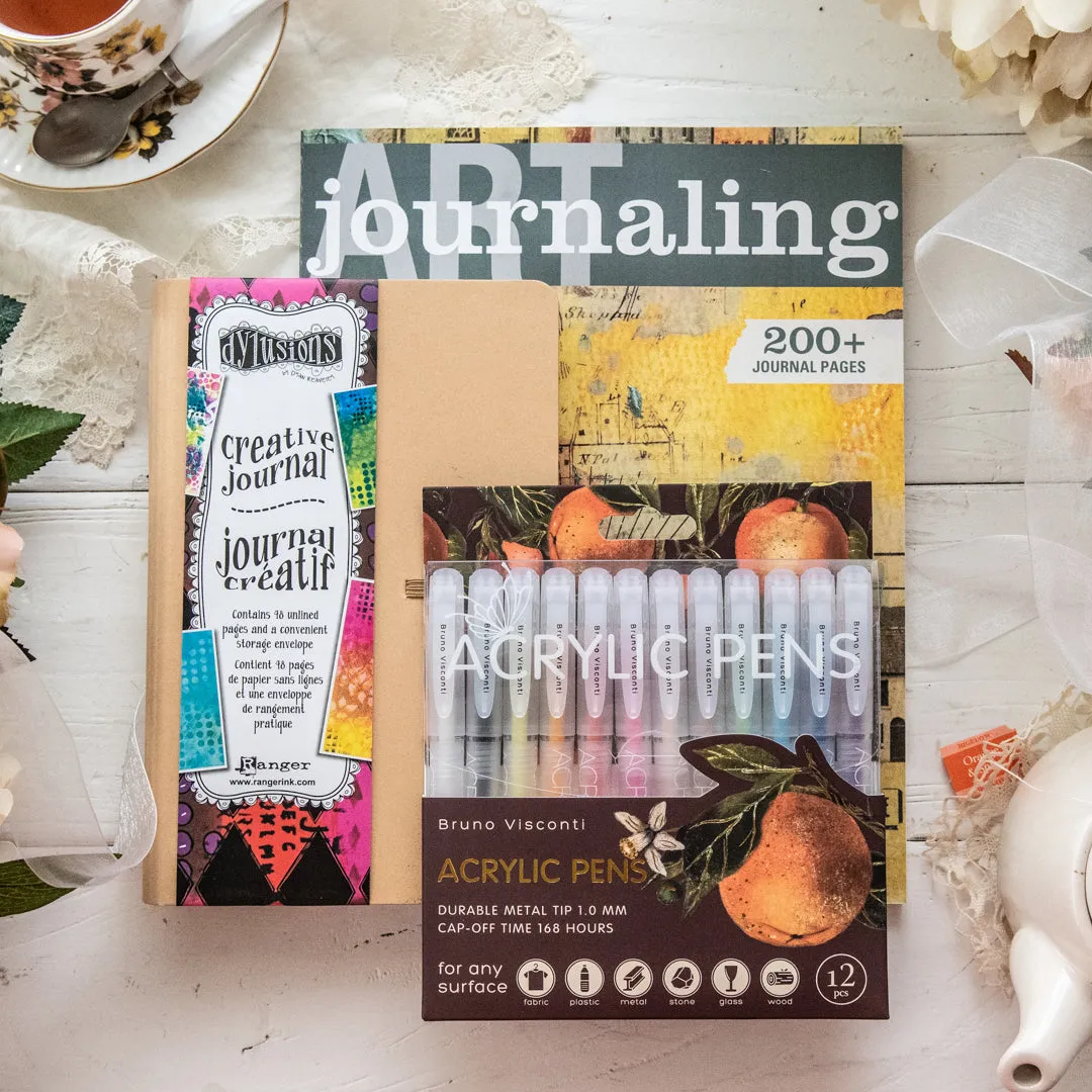 Stampington Art Journaling Spring Citrus bladpakke med journal