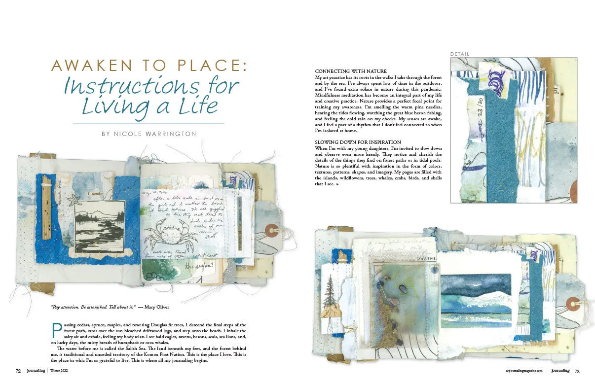 Stampington Art Journaling Winter 2022 blad PDF-nedlasting 144 sider