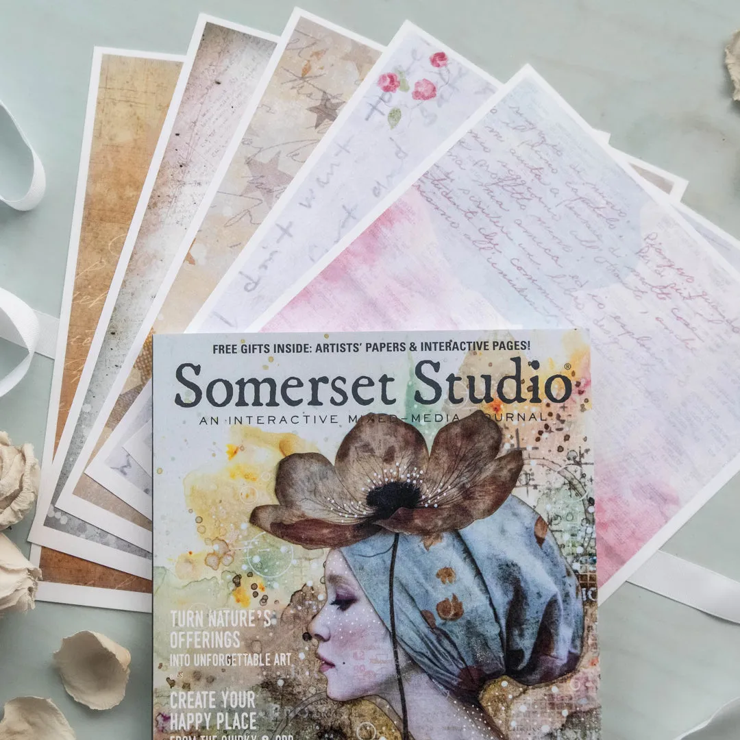 Stampington Somerset Studio Spring 2026 collage kit papir