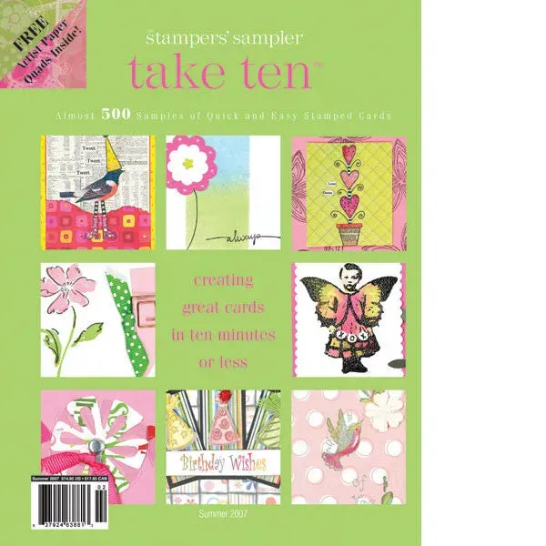 Stampington Take Ten Summer 2007 magasin kortlaging retro