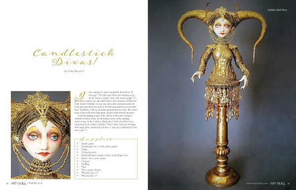 Stampington Art Doll Quarterly Winter 2018 blad juledukker