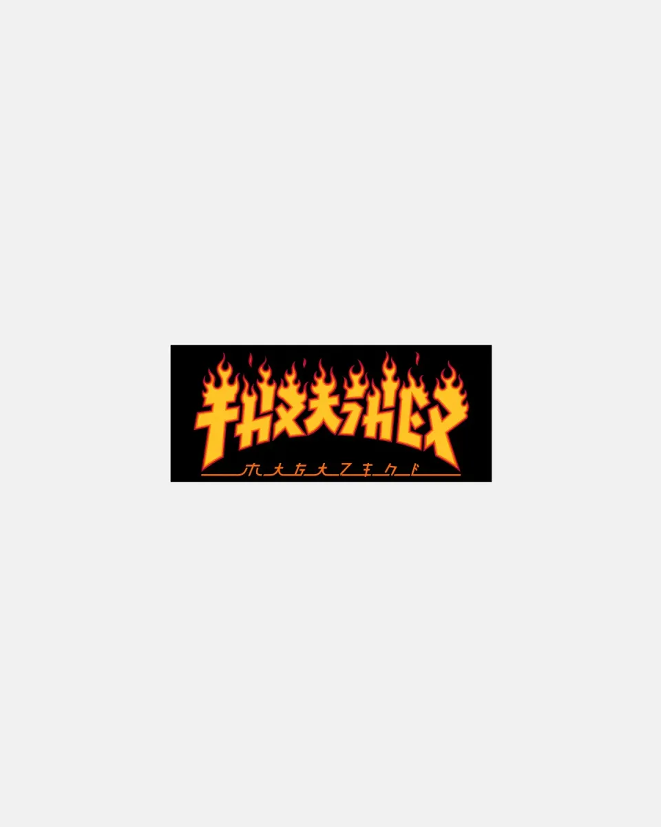 Thrasher Godzilla Flame klistremerke 3,5"
