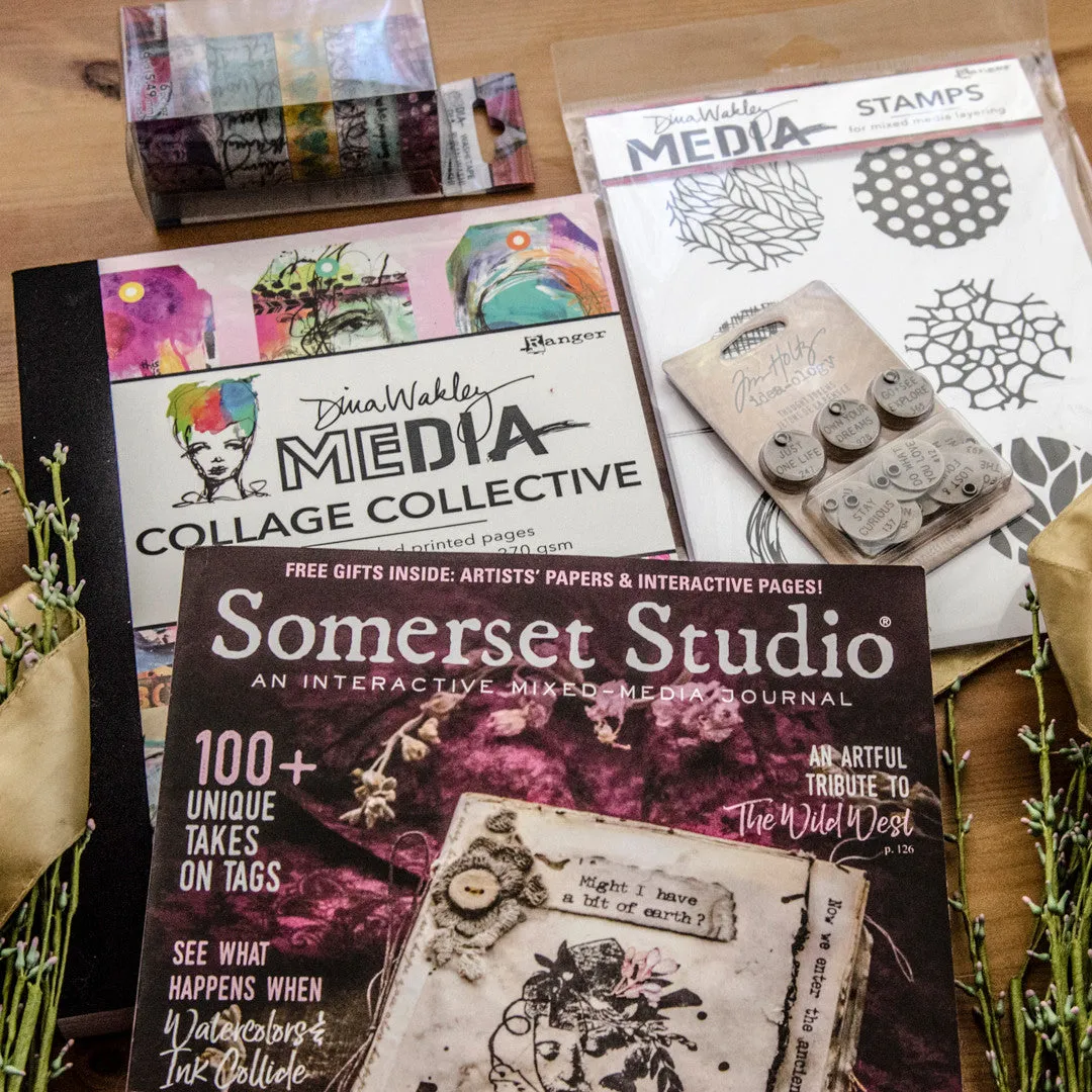 Stampington Somerset Studio Collage Artist bladpakke 5 deler