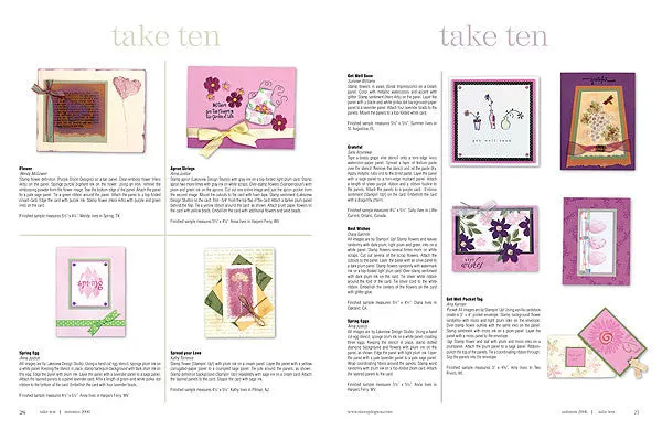 Stampington Take Ten Autumn 2006 blad kortlaging 480 kort