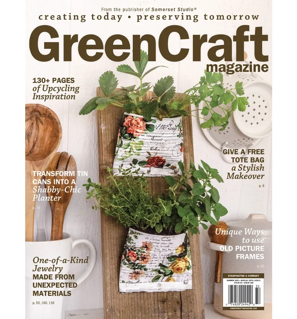 Stampington GreenCraft Summer 2023 blad gjenbruk 144 sider