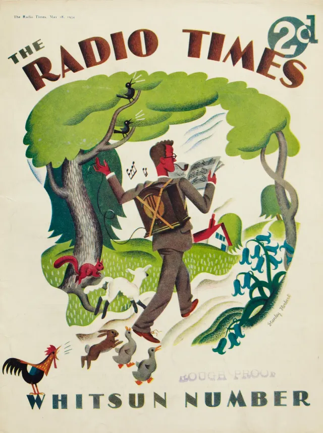 RadioTimes Whitsun Number 1934 plakat A4 vintage