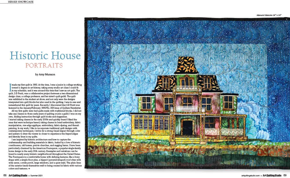 Stampington Art Quilting Studio Summer 2021 blad 144 sider