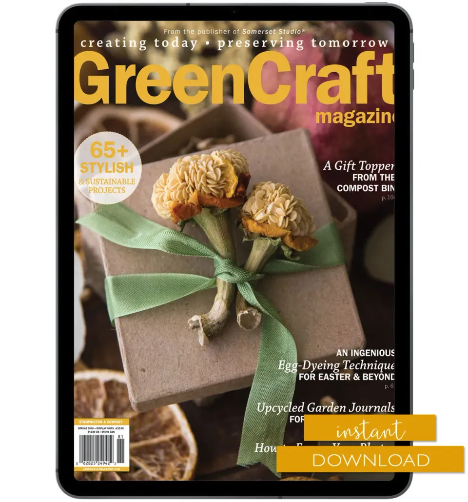 Stampington GreenCraft Spring 2018 blad PDF-nedlasting gjenbruk