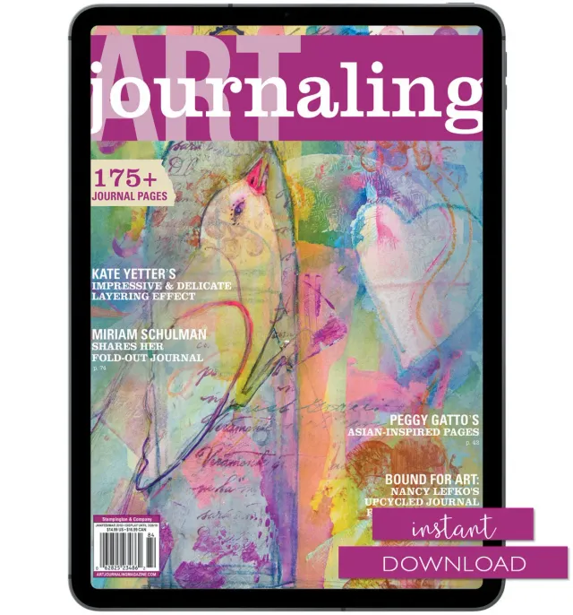 Stampington Art Journaling Winter 2018 blad PDF-nedlasting