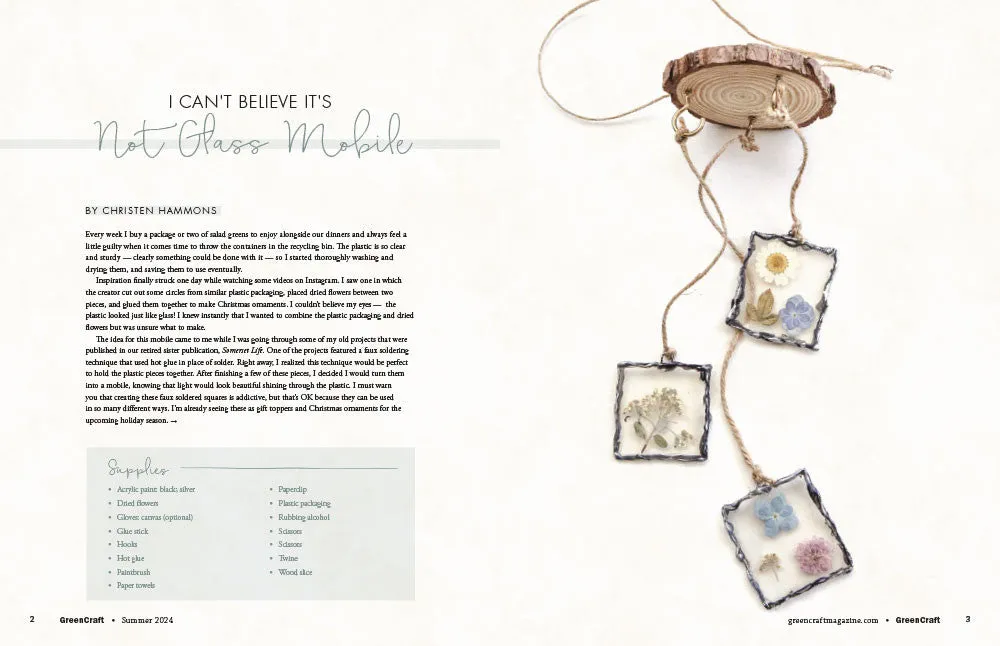 Stampington GreenCraft Summer 2024 blad PDF-nedlasting gjenbruk