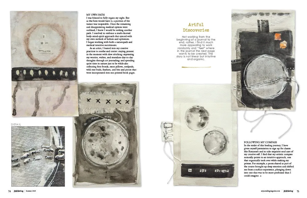 Stampington Art Journaling Summer 2023 blad – dagbokkunst