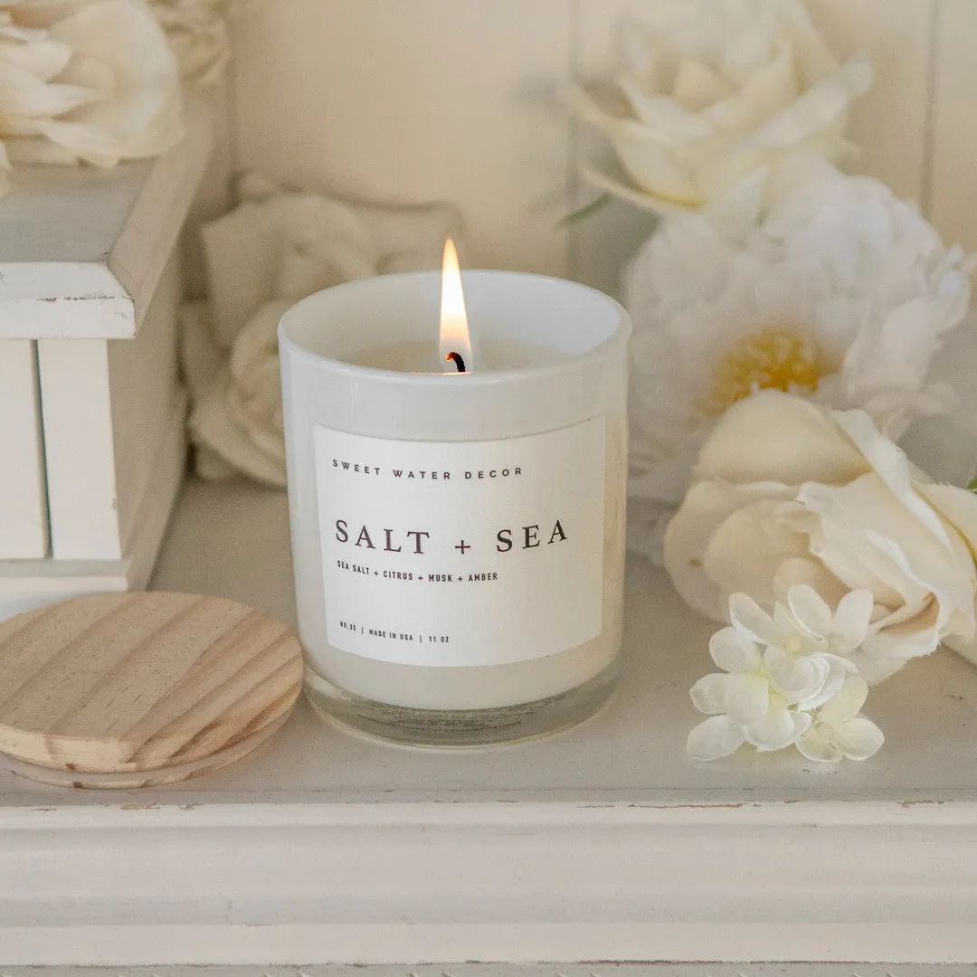 Stampington Salt + Sea duftlys soyavoks 11 oz sitrus