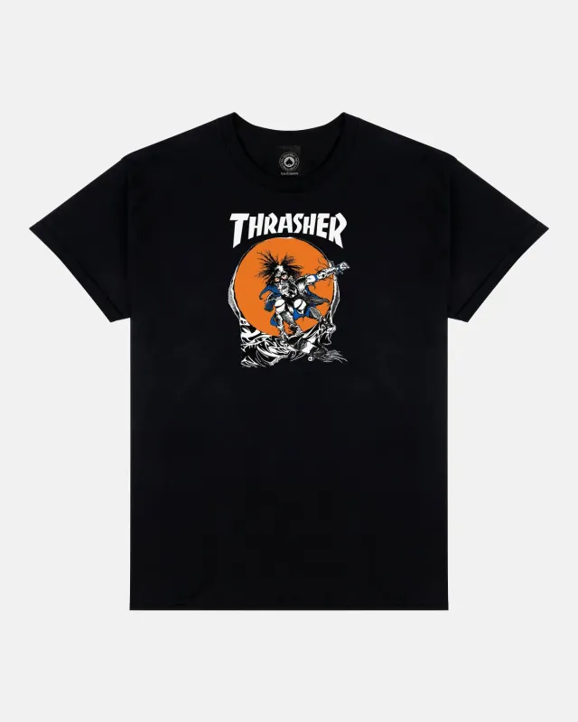 Thrasher Skate Outlaw t-skjorte svart bomull