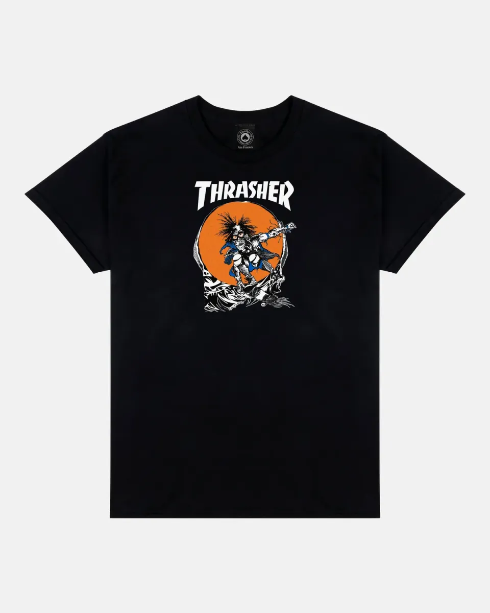 Thrasher Skate Outlaw t-skjorte svart bomull