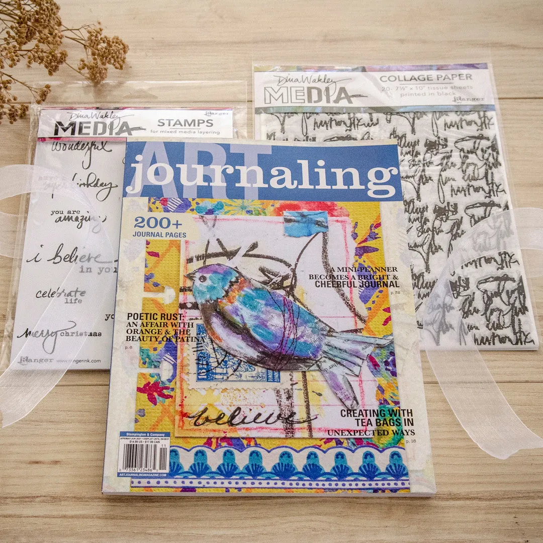 Stampington More Than Words art journaling kit Dina Wakley