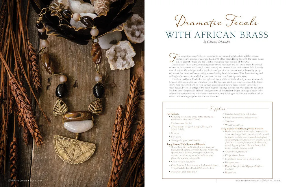Stampington Belle Armoire Jewelry Winter 2024 blad smykker
