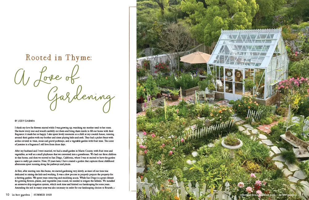 Stampington In Her Garden Summer 2025 blad hageinspirasjon