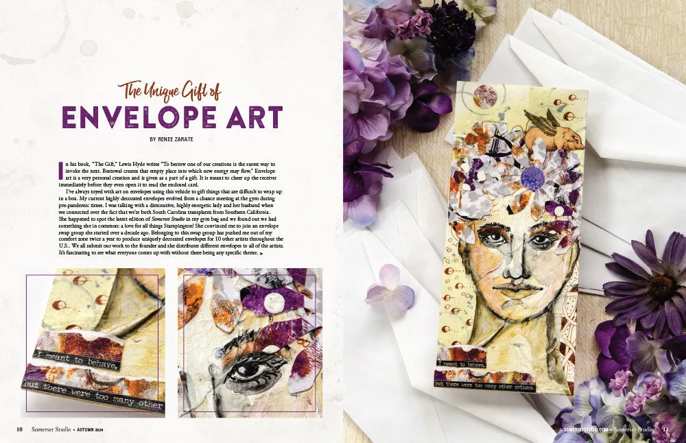 Stampington Somerset Studio Autumn 2024 blad mixed media