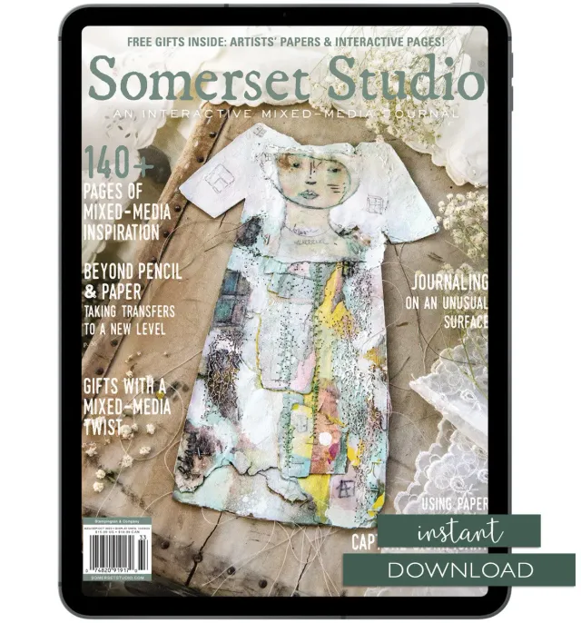 Stampington Somerset Studio Autumn 2023 blad PDF collage