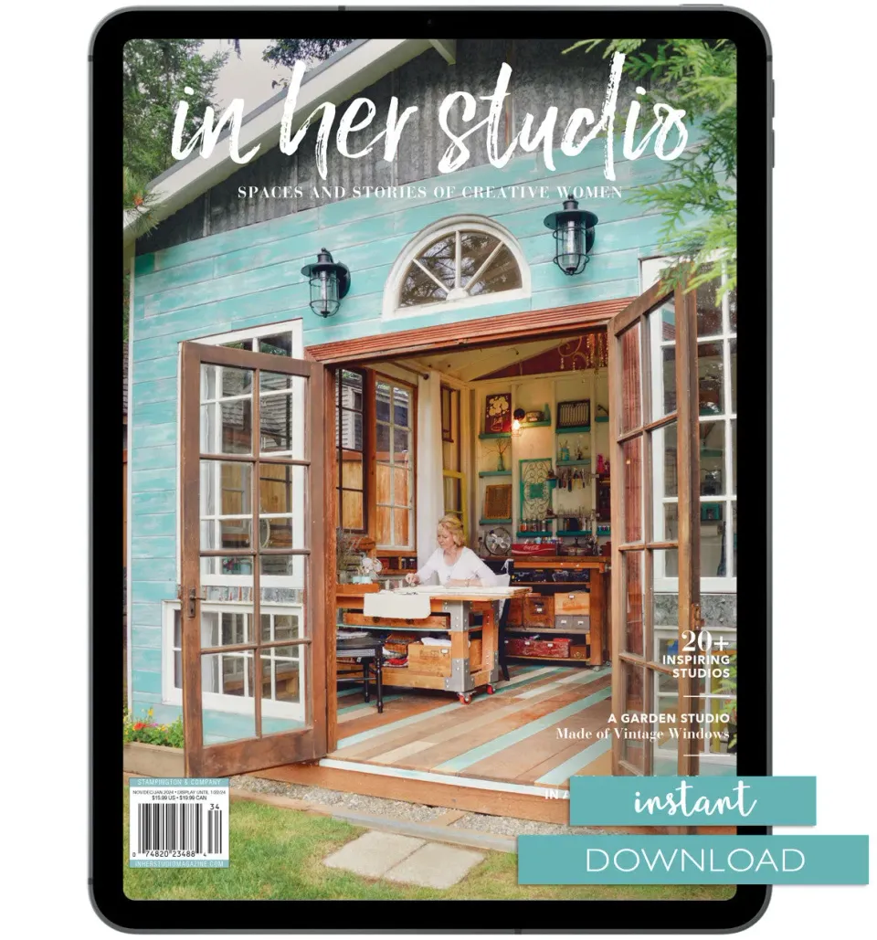In Her Studio Winter 2024 blad PDF – kreative rom