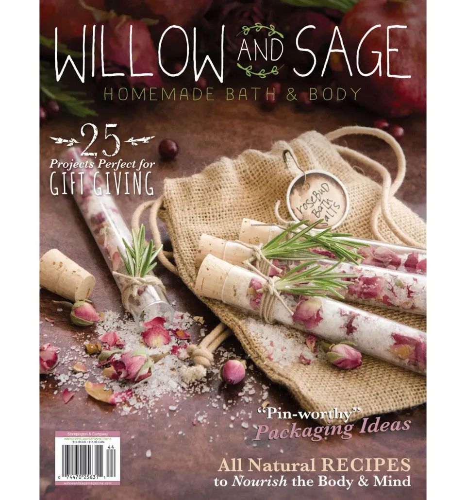 Stampington Willow and Sage Winter 2015 blad digital hudpleie