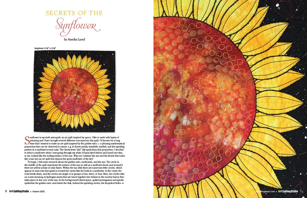 Stampington Art Quilting Studio Autumn 2023 blad nedlasting