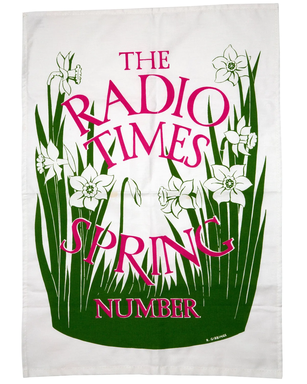 RadioTimes Spring Tea Towel 1936 kjokkenhandkle bomull