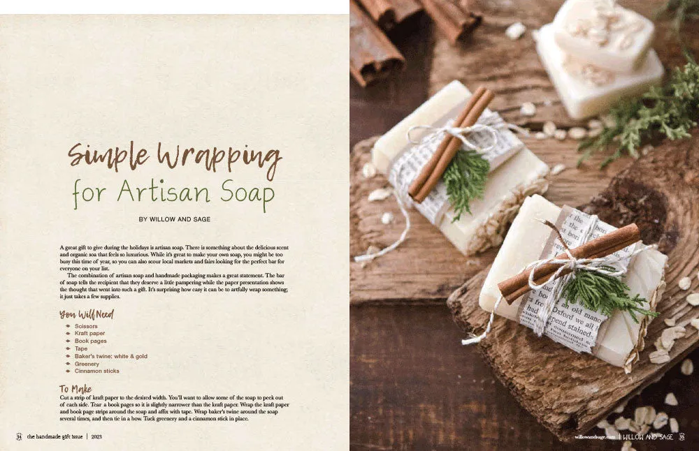 Stampington Willow and Sage Handmade Gift Issue e-blad gaveideer