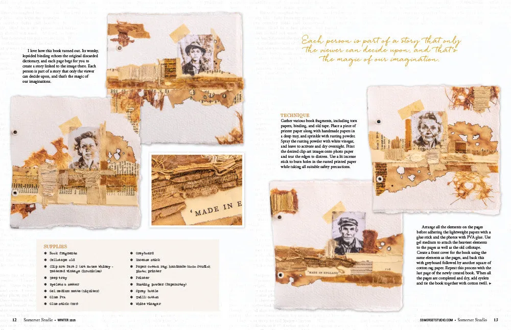 Stampington Somerset Studio Winter 2025 blad 176 sider