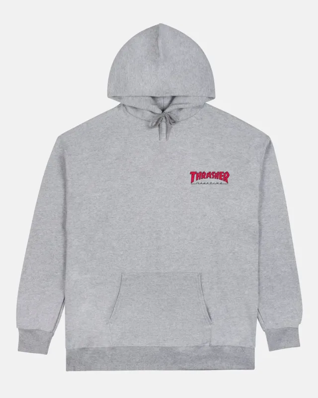 Thrasher Little Outline hettegenser grå 50/50