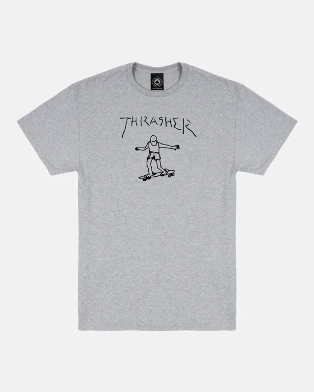 Thrasher Gonz t-skjorte grå svart bomull