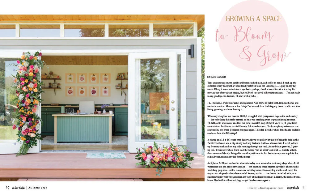 Stampington In Her Studio Autumn 2023 blad enkeltutgave atelier