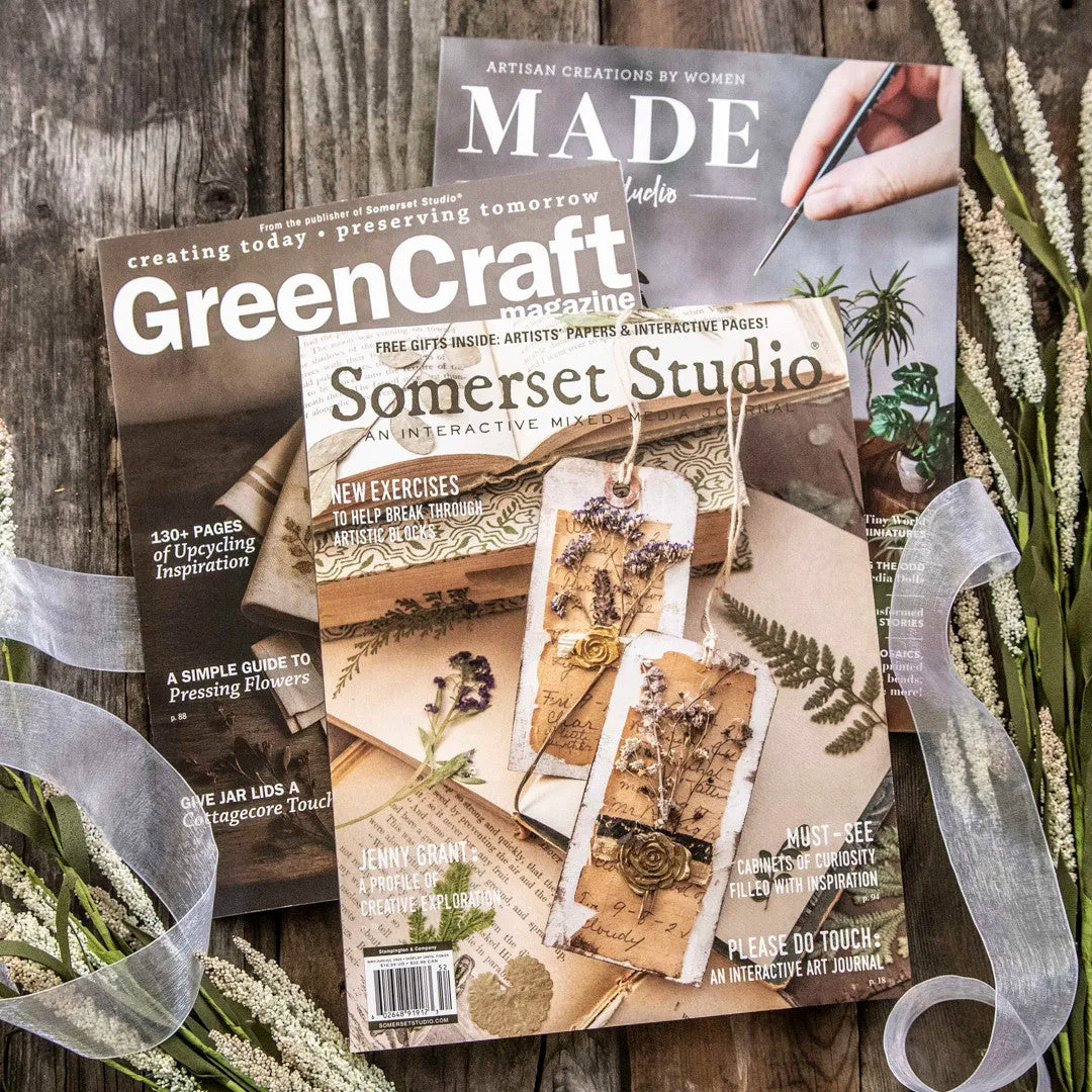 Stampington Makers Bundle bladpakke 3 nummer mixed-media