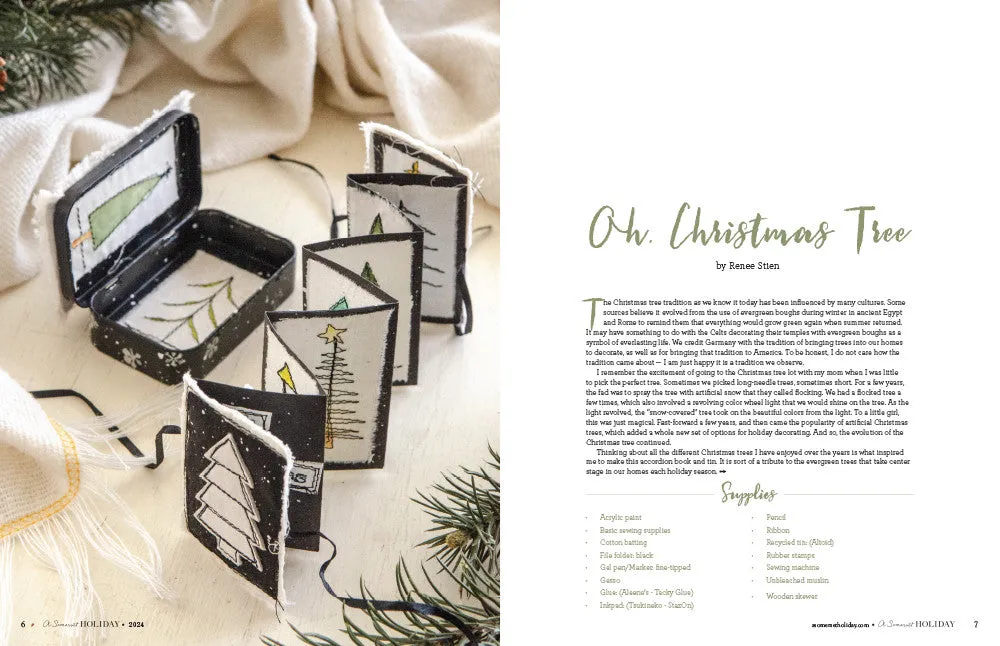 Stampington A Somerset Holiday 18 blad PDF juleideer gavepynt