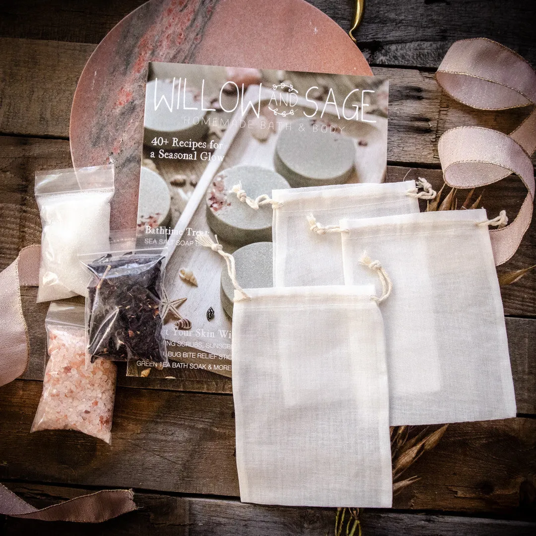 Willow and Sage Hibiscus Salts badesalt sett med blad