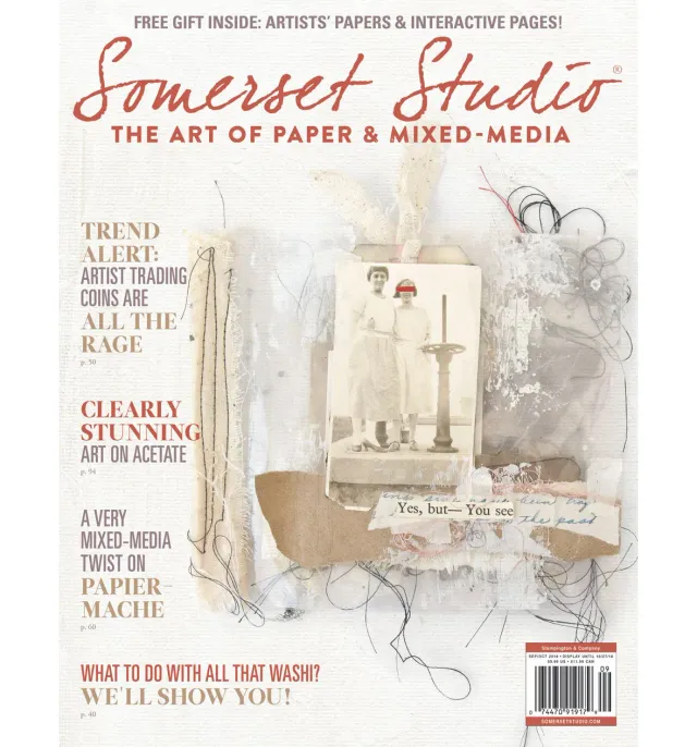 Stampington Somerset Studio sep/okt 2018 blad digital mixed-media