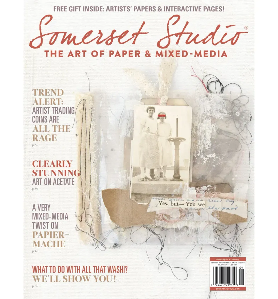 Stampington Somerset Studio sep/okt 2018 blad digital mixed-media
