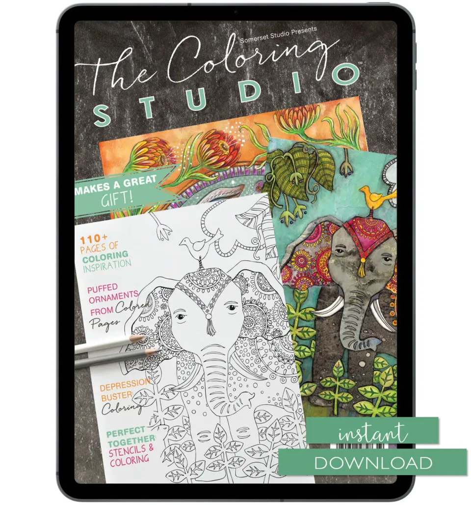 Stampington The Coloring Studio Winter 2017 blad PDF-utgave