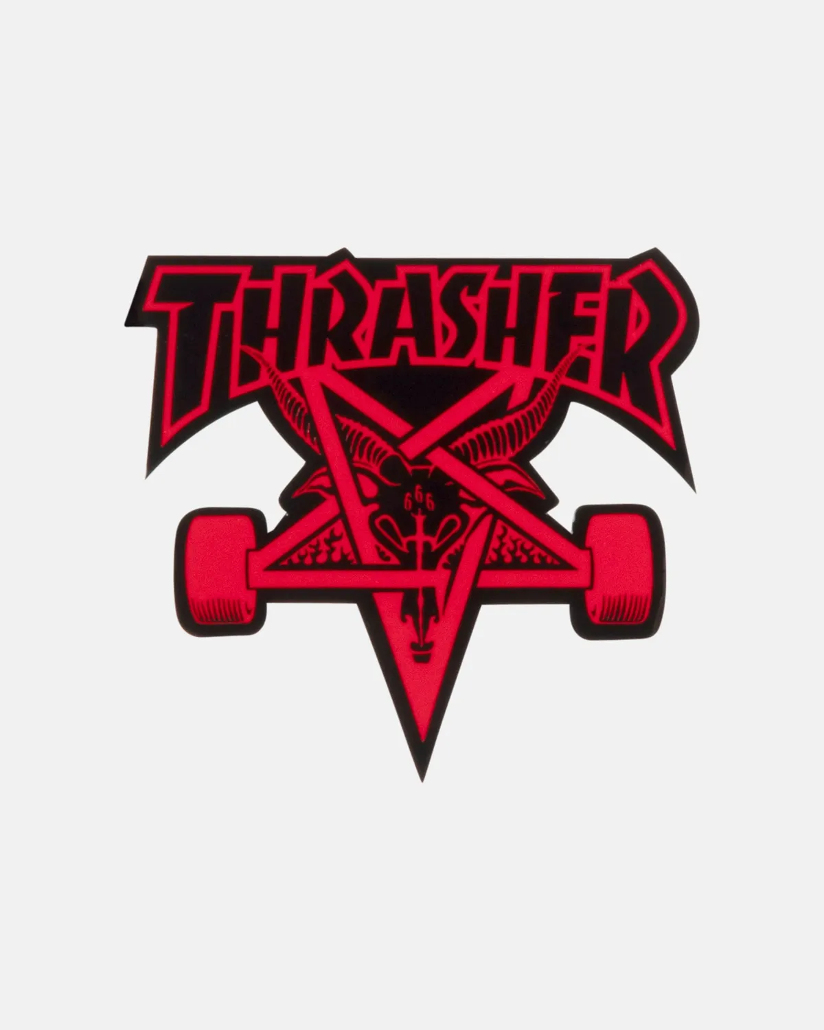 Thrasher Skategoat klistremerke rød 4"