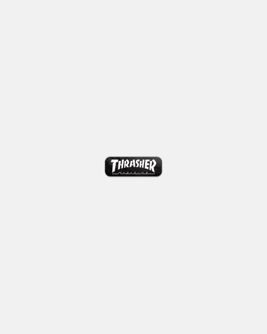 Thrasher Mag Logo pin svart/hvit 1,5"