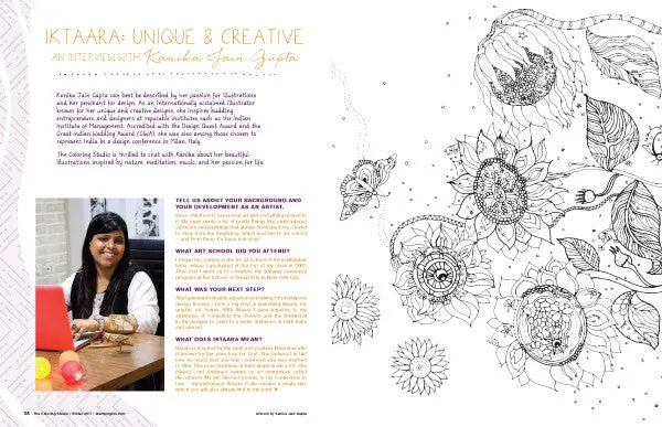 Stampington The Coloring Studio Winter 2017 blad PDF-utgave