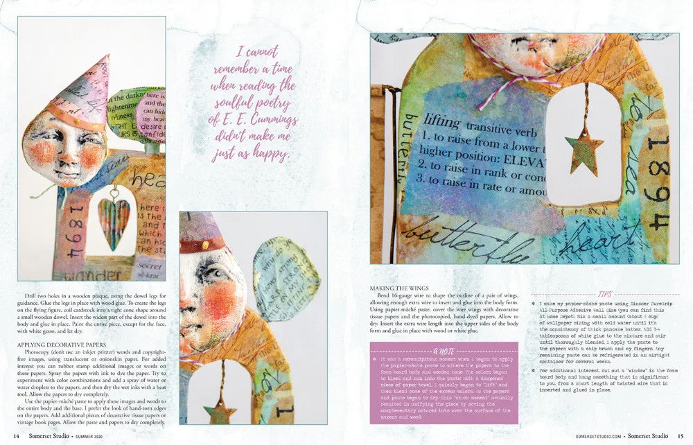 Stampington Somerset Studio blad sommer 2020 nedlasting PDF
